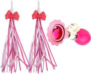 Kids Bike Bell and 2 Pack Kids Bike Streamers for Children's Bike Accessories, Kid Bike Horn Kid Bike Accessories for Kids (Bow Ribbon)…