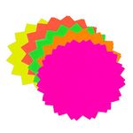 [Pack of 240] Fluorescent Flash Stars 6" Shop Retail Price Signs Sale Cards Notices Neon