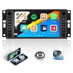 2+64G Android 13 Car Stereo for Jeep Wrangler Patriot Compass Chrysler Grand Cherokee,7'' Touchscreen Car Radio with Carplay&Android Auto,WiFi/GPS,Bluetooth,FM/RDS,SWC,HiFi,Dual USB+Backup Camera