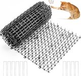 Kyrieval Cut-to-Size Cat Deterrent Mat Roll, Humane Cat Spike Mat for Garden, Yard & Large Areas, Outdoor & Indoor Plastic Cat Repellent Mat (30 x 200cm, 1 Pack)