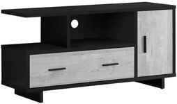 Monarch Specialties I STAND-48 L/Black/Grey Reclaimed Wood-Look TV Stand, gray