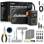 AUTOWN Flat Tire Repair Kit with Plugs for Car, Motorcycle, ATV, Jeep, Truck, Tractor Flat Tire Puncture Repair (54PCS)