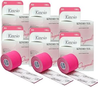 Kinesio Taping - Elastic Therapeutic Athletic Tape Tex Classic - Red – 2 in. x 13 ft - 6 Pack