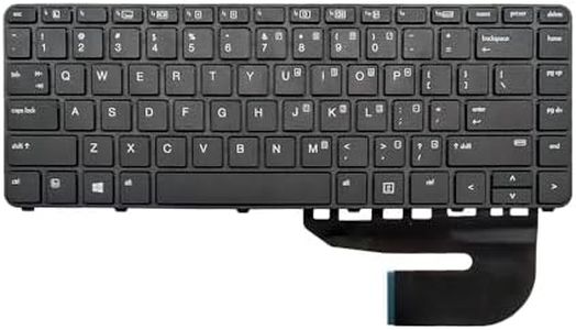 PAEBAI+ Replacement Laptop Keyboard Compatible with HP EliteBook 745 G3 745 G4 840 G3 840 G4 US Layout No Backlit Keyboard with Frame Black