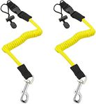 kuou 2 pcs Kayak Paddle Leash, 55in