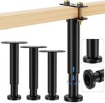 O.HSNYIU Set of 4 Adjustable Bed Legs Replacement, Adjustable Metal Bed Frame Support Legs 7.08-12.6 inch, Upgrade Under Bed Support Leg with Wider Base, Heavy Duty Center Support Legs