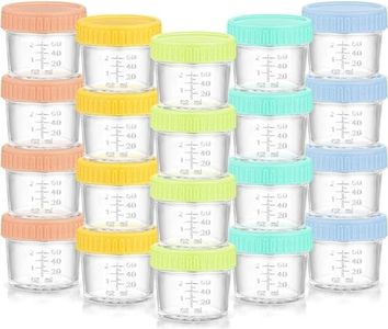 Glass Baby Food Storage Containers 4 Oz Baby Food Jars with Lids Baby Food Maker Microwave Dishwasher Freezer Safe 100% Leak-Proof BPA Free