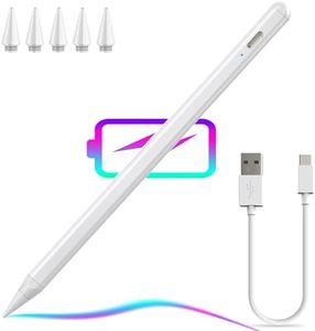 iPad Pencil 2.5X Fast Charge Tilt Sensitivity Compatible with 2018-2024 iPad Pro 12.9/11/13-inch M4, Apple Pencil Work for iPad 6/7/8/9/10th Gen, iPad Mini 6/5th, iPad Air 3/4/5/M2 (White)