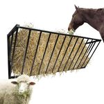 Prolee Hay Feeder 63 Inch, Hay Rack Carbon Steel 48 Gallon, Goat Hay Feeder Wall-mounted, Horse Feeder