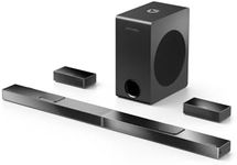 ULTIMEA 5.1.2 Soundbar Compatible with Dolby Atmos, 8" Wireless Subwoofers, Home Theater Surround Sound System, Sound Bar for TV, 2 Upward-Firing Drivers, 4K HDR, Nova S80 (2024 Upgraded Speakers)