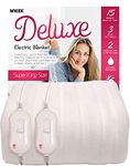 MYLEK Electric Blanket Super King Bed Fitted Heated Mattress Cover Dual Control with Elasticated Skirt - Size 203 x 182cm x 40cm - Overheat Protection - Fast Heat Up - Machine Washable
