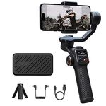 hohem iSteady M6 Gimbal Stabilizer for Smartphone, 3-Axis Cell Phone Gimbal, Built-in OLED Display,400g Payload,Reverse Charging, Android and Phone Stabilizer, Gimbal with Inception Motion Timelapse