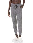 Amazon Essentials Women's Brushed Tech Stretch Lounge Jogging Pants (Available in Plus Sizes), Dark Grey Space Dye, M