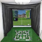 10x10x10 Cimarron Sports Masters Golf Simulator Hitting Net with Frame Corner Kit