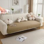 HOKIPO Polyester Waterproof + Anti-Slip + Quick Dry Sofa Seat Mats, Beige - Length 180cm (AR-5278-BGE)