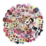 50 PCS Surprise! Stickers, LOL Vinyl Waterproof Stickers for Water Bottles, Hydro Flask, Car, Laptop, Kids Boys Girls Toy, Luggage, Skateboard, Motorcycle, Bicycle, Decal Graffiti Patches