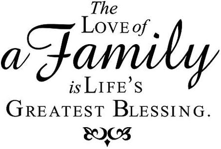 KYSUN The Love of A Family is Life's Greatest Blessing Vinyl Wall Decal Lettering Quotes Wall Sayings