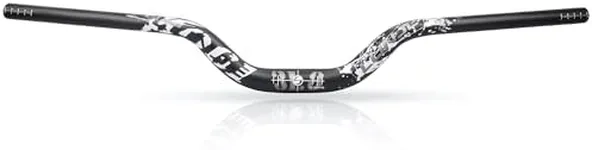 LUNJE 31.8mm Mountain Bike Handlebar, 35/50/70/90/120mm Rise Options, 780mm Width, Lightweight Aluminum Alloy, for MTB Trail Commuter Bikes, Durable Ergonomic (31.8-70mm Rise)