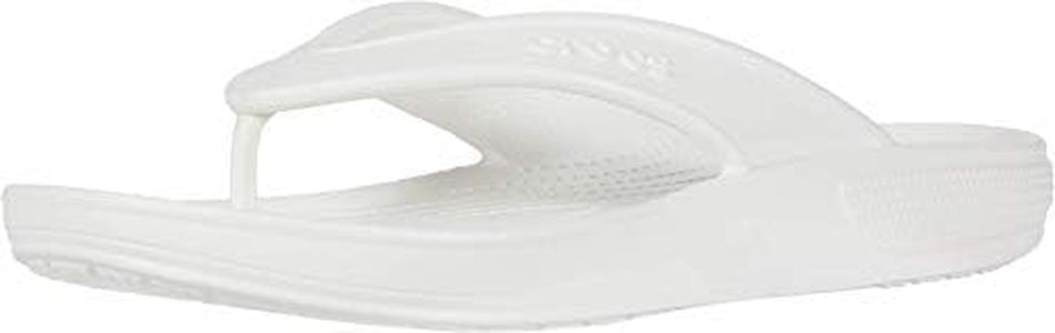 Crocs Classic II Flip Unisex Thongs, White, 6 US Women/4 US Men