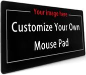 Naispanda Custom Large Gaming Mouse Pad 75cmx40cm with Photo Personalised Computer Keyboard Mouse Mat Non-Slip Rubber Base and Stitched Edges for Gamer Office Study Personalized Picture Text Mousepad