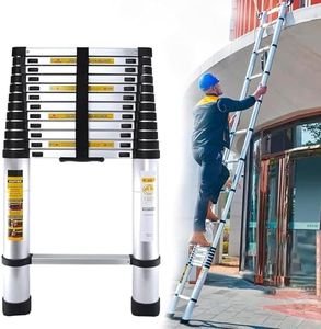 Telescopic Ladder 5M/16.4FT Thickened Aluminium Extension Telescoping, Multi Purpose Folding Ladders,Max Load 330lbs/150kg for Home and Outdoor Use
