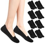 Runmeihe 8 Pairs No Show Socks with Liner, Invisible Low Cut Socks for Women, Ladies Non Slip Cotton Breathable Boat Socks for Loafers Sneakers Flats Shoes