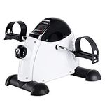 OneTwoFit Mini Exercise Bike Portable Pedal Exerciser Legs and Arms Fitness Cycling with LCD Display for Seniors Rehab OT154