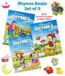 Kinder Series 72 Nursery Rhymes set of 3 Books with Activity Stickers Each Book