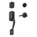 Camelot Single Cylinder Handleset and Right Hand Accent Lever, Matte Black (F60 CAM 622 ACC RH) by Schlage Lock Company