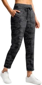 G Gradual Womens Pants High Waisted Golf Pants 2 Deep Pockets 7/8 Ankle Joggers for Athletic Travel Casual Lounge Work, Grey Camo, X-Small