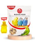 Pets Pro Bird Food with Free Feeder Budgies Food Seed Mix (1.5 KG) | Nutritional Millets Special Food for Budgies | Love Birds | Cockatiels | Finches | Special Mix 12+ Vital Grains with Minerals