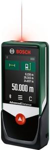 Bosch Digital Laser Measure, With Case and 3x AAA Batteries, Measure Distance Precisely Up To 50m, Touch Display, Measuring Functions With Integrated Assistance (AdvancedDistance 50C) (2024 New)