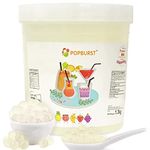 Tanoshiya Popping Boba Fruit Flavour Bursting Bubbles 1.3kg | Tapioca Pearl (Lychee (Pack of 1))