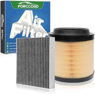 Forccord Cabin&Engine Air Filter Fit for Ford Bronco 2026-2021 (2.3L 2.7L) includes Activated Carbon Replacement for CF12772 MB3G-9601AA Air Filter Combo Set Car Accessories