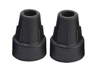 Sunbeam Enterprises® Crutch Tip | Crutch Rubber Ferrule (2 - Piece) Size -22mm (BLACK)