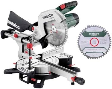 Metabo Kit scie radiale et à onglet KGS 254 M - 613254900 - Avec ligne de coupe de précision - 254 mm 2. Lame de scie en carbure de tungstène et fonction de traction - Câble de 2 m