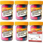 Lurwind Berkley PowerBait Combo Glitter Trout Dough Bait Bundle - 6-Pack with Rigging Guide - Versatile Floating Trout Nibble for Freshwater & Saltwater - Premium Trout Fishing Baits & Attractant