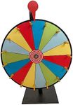 Milageto Casino Prize Wheels, 15 Slots Erasable Whiteboard Surface with Stand, Heavy Duty Roulette Wheels for Tradeshow Parties Gatherings Carnival, 30cm