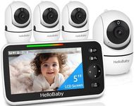 HelloBaby HB6550 5" Baby Monitor 4 