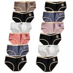 Teenage Girls' Knickers 12 Pack Underwear Comfortable Briefs Cotton Pants(Multicolor, 9-12Years,M)