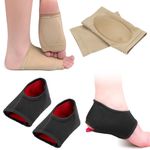 2 Pairs Plantar Fasciitis Support, Arch Support Socks with Gel Pads, Plantar Fasciitis Functional Socks for Neuropathy, Orthotic Flat Feet Arch Support, Foot Pain Relief Support Socks for Women & Men