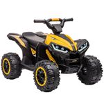 12V Kids Electric ATV Quad Bike, Ride-on Toy with Remote Control, 2 Speeds, LED Lights, Wireless Music, Soft Start, Treaded Tires, Battery Powered for Boys & Girls Ages 3–8