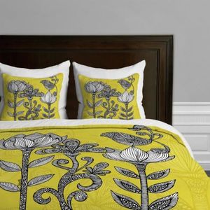 Deny Designs Valentina Ramos Green Garden Duvet Cover, Queen