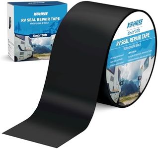 Kohree Butyl Sealant Tape, 4 Inch x 50 Foot RV Roof Tape Black, RV Sealant Waterproof TapeUV & Weatherproof Butyl Roofing Tape for RV Repair, Window, Boat Sealing, Truck Stop Camper Roof Leaks