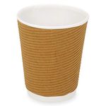 SANWALSA (150 ml,Brown- Pack of 100-Piece, Paper Disposable Ripple Cup Eco-Friendly, Safe & Hygienic for Juice,Coffee,Tea,Home,Office,Party & Wedding Events