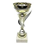 Express Medals 9.75 Inch Gold and Silver Trophy Cup - Event, Sport Tournaments, Competitions, Recognition Gift or Award, 9.75 Inches Tall x 3.9 Inches Wide. AMC335-C