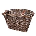 Natural Wicker Bike Basket Hand bar Cycling Bike Bag Shopping Basket With Handle Weatherproof (Honey) Honey Honey