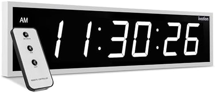 Ivation Huge Large Big Oversized Digital LED Clock - Shelf or Wall Mount (36 Inch - White)
