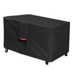 Porch Shield Patio Fire Pit Cover - Waterproof 600D Outdoor Rectangular Fire Table Cover Deck Box Protector - 48 x 28 inch, Black