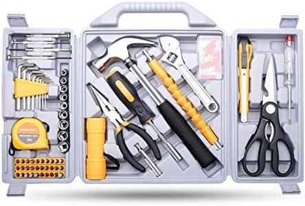 100PCs Household Hand Tool Set Utility Kit Hammer Plier Scissor Knife Screwdriver